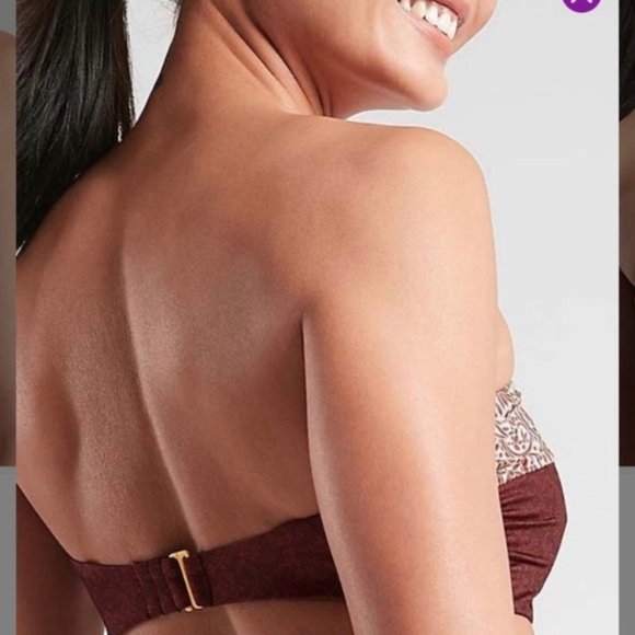 Athleta Aqualuxe Batik Bandeau Size Small - Picture 2 of 5